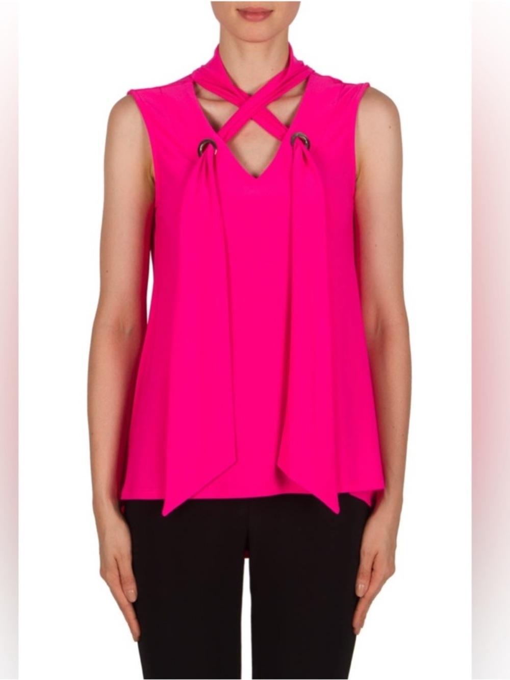 Joseph Ribkoff Neon Pink Top